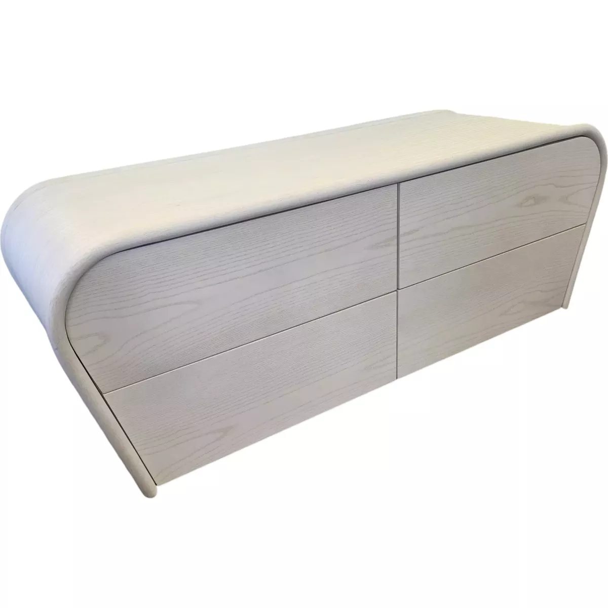 Meuble TV Rotin Nui Blanc