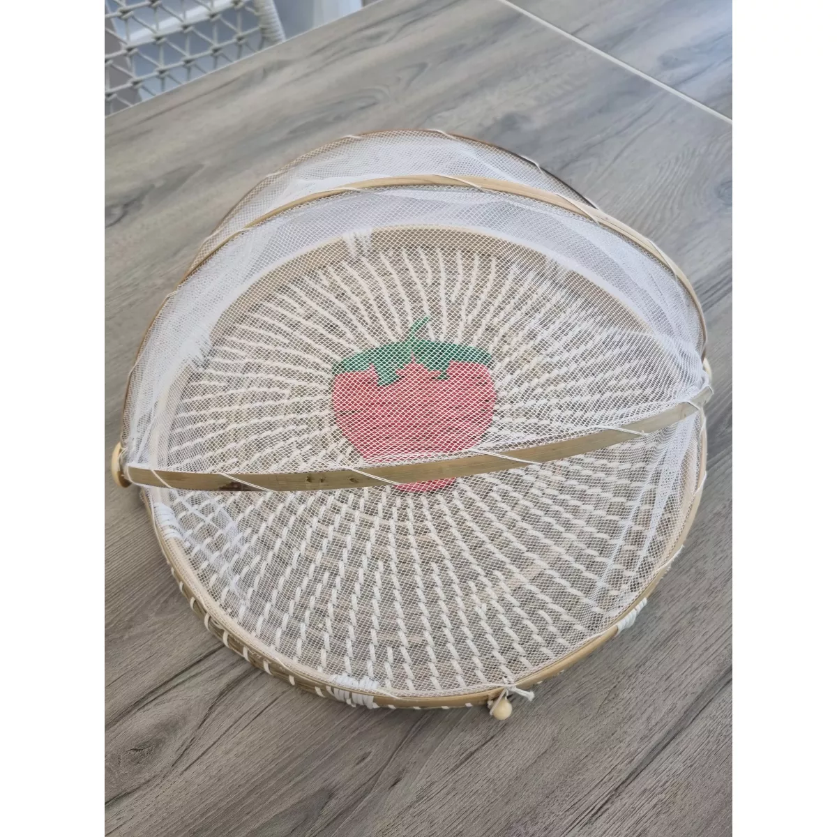 Plateau et Cloche  à fromage décors fraise 40cm