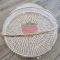 Plateau et Cloche  à fromage décors fraise 40cm