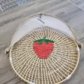 Plateau et Cloche  à fromage décors fraise 40cm