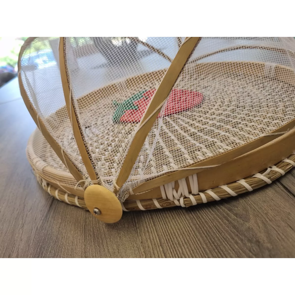 Plateau et Cloche  à fromage décors fraise 40cm