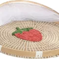 Plateau et Cloche  à fromage décors fraise 40cm