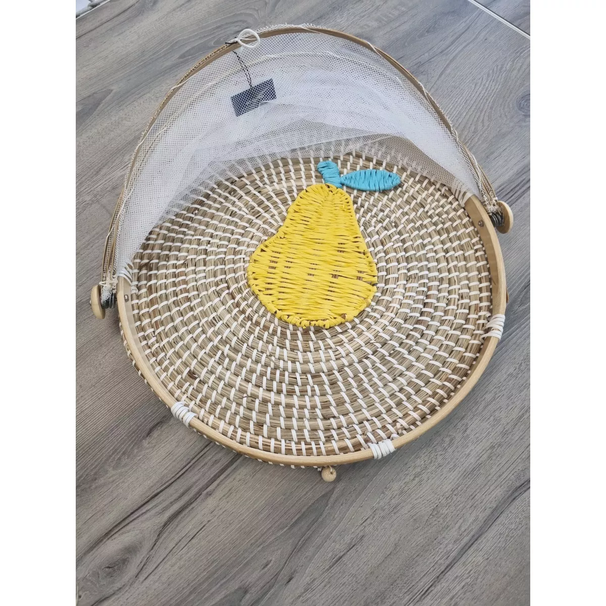 Plateau et Cloche  à fromage décors poire 40cm