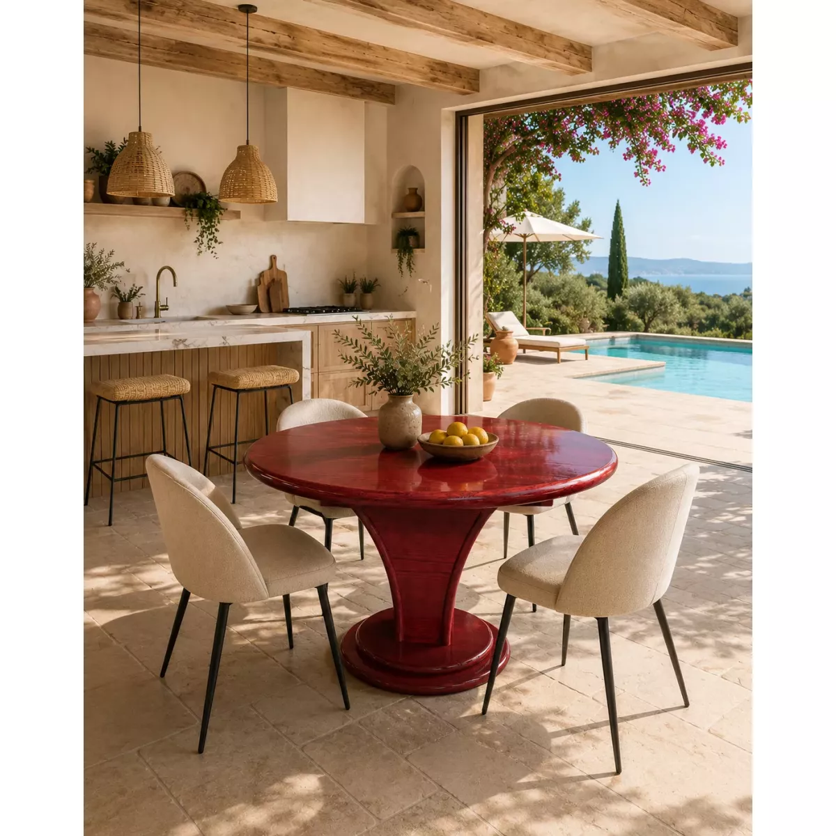 Table Talia Ronde Prune