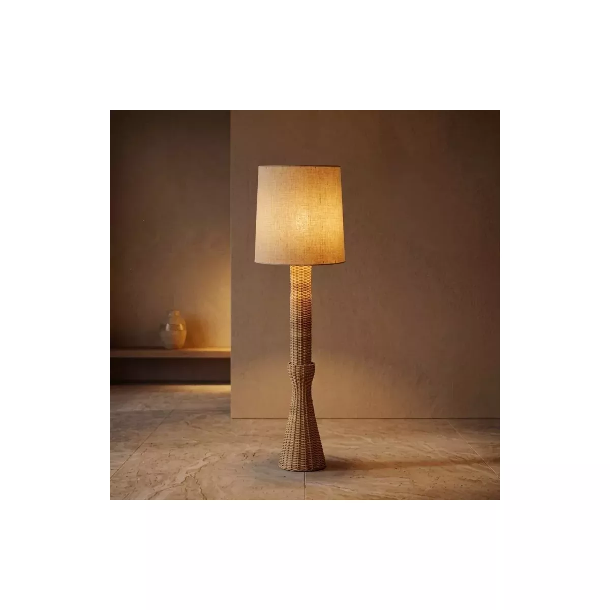 Lampadaire en Rotin Tressé Abou h157