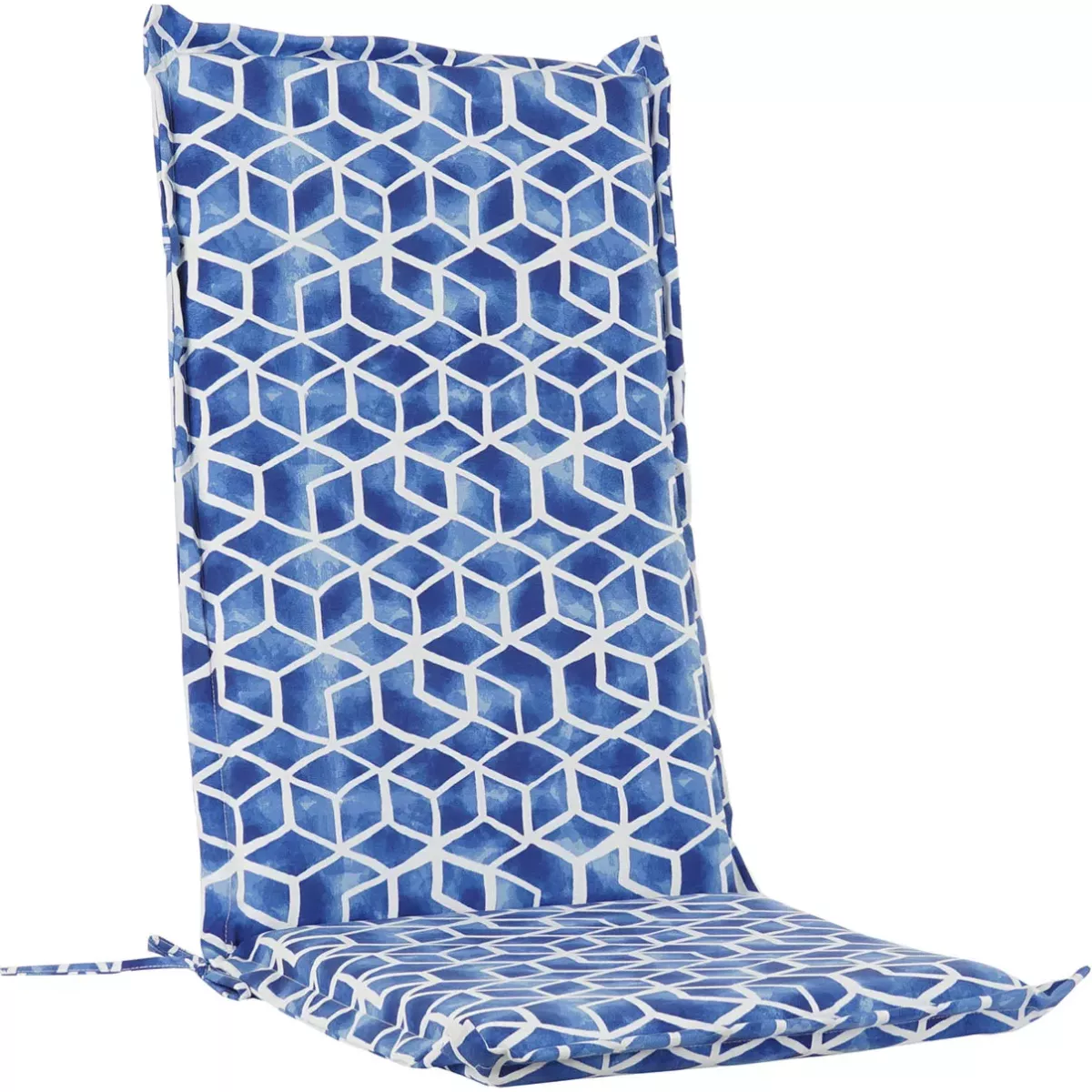 Coussin Odile Bleu/Blanc pour Fauteuil Grand Père Haut Dossier, Eclisse