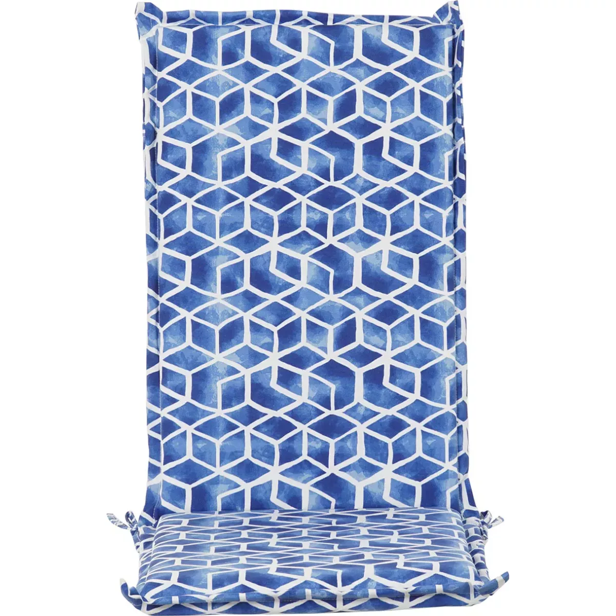 Coussin Odile Bleu/Blanc pour Fauteuil Grand Père Haut Dossier, Eclisse