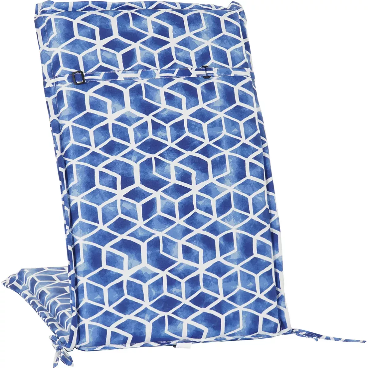 Coussin Odile Bleu/Blanc pour Fauteuil Grand Père Haut Dossier, Eclisse