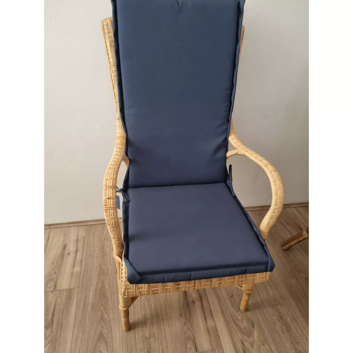 Coussin Odile Gris Foncé pour Fauteuil Grand Père Haut Dossier, Eclisse