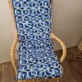 Coussin Odile Bleu/Blanc pour Fauteuil Grand Père Haut Dossier, Eclisse