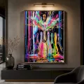 Tableau Verre Bouteilles Champagne 90x120