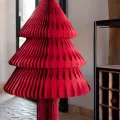 Sapin en Papier Rouge h100