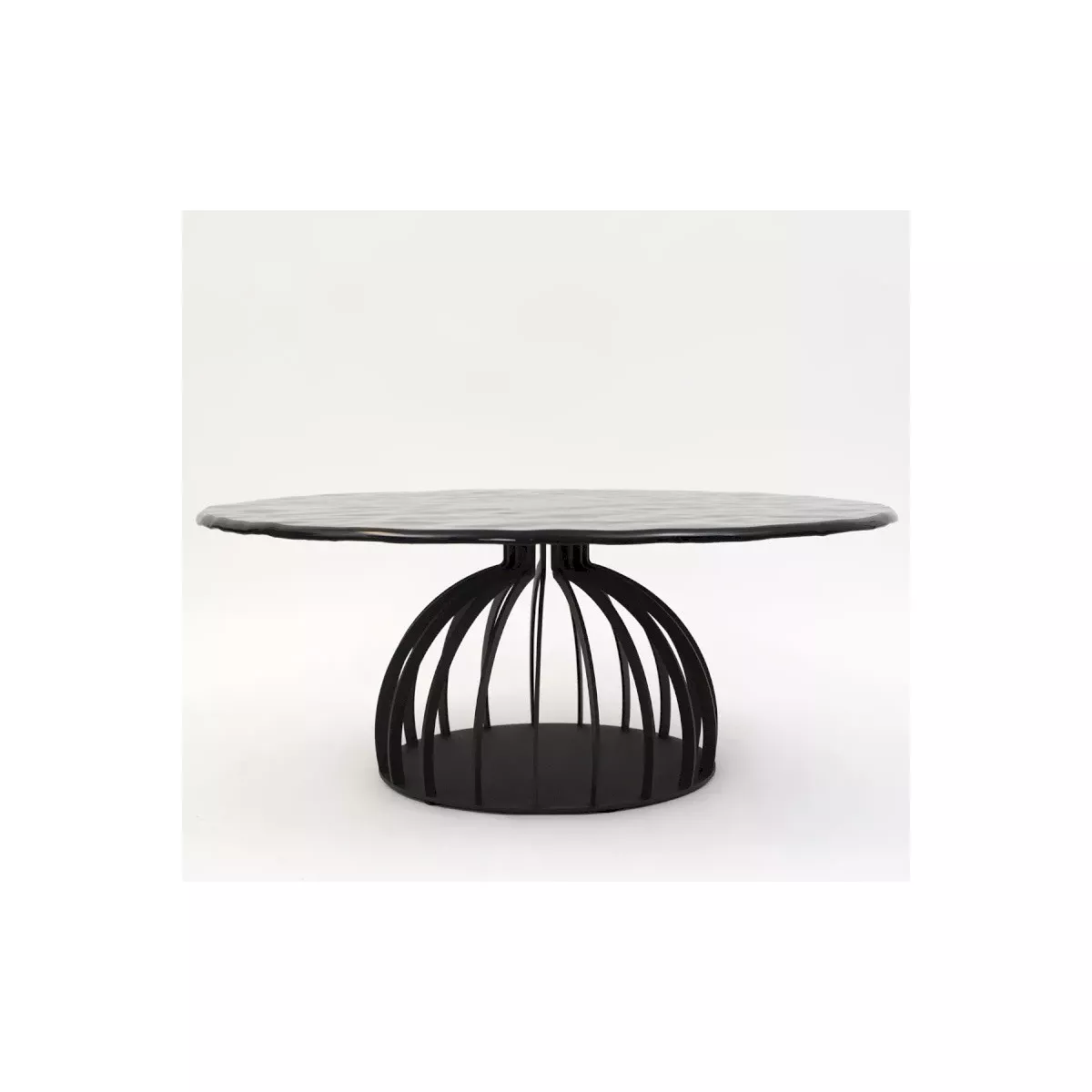 Tables Basse Bernardo 90 cm plateaux en verre matelé