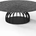 Tables Basse Bernardo 90 cm plateaux en verre matelé