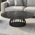 Tables Basse Bernardo 90 cm plateaux en verre matelé