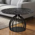 Tables Basse Bernardo 70 cm plateaux en verre matelé