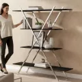 Etagère X en Métal et Verre 150cm