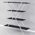 Etagère X en Métal et Verre 150cm
