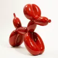 Statue Chien Ballon Zeff Rouge