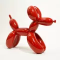 Statue Chien Ballon Zeff Rouge