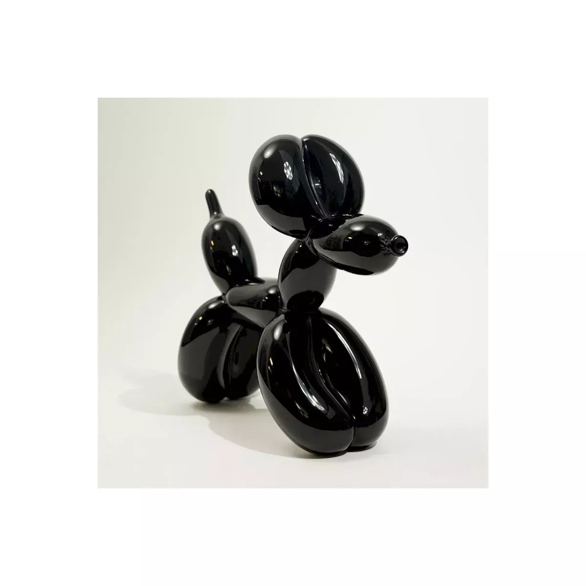 Statue Chien Ballon Zeff Noire