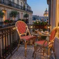 Chaise Bistrot Rotin Rouge et Blanc