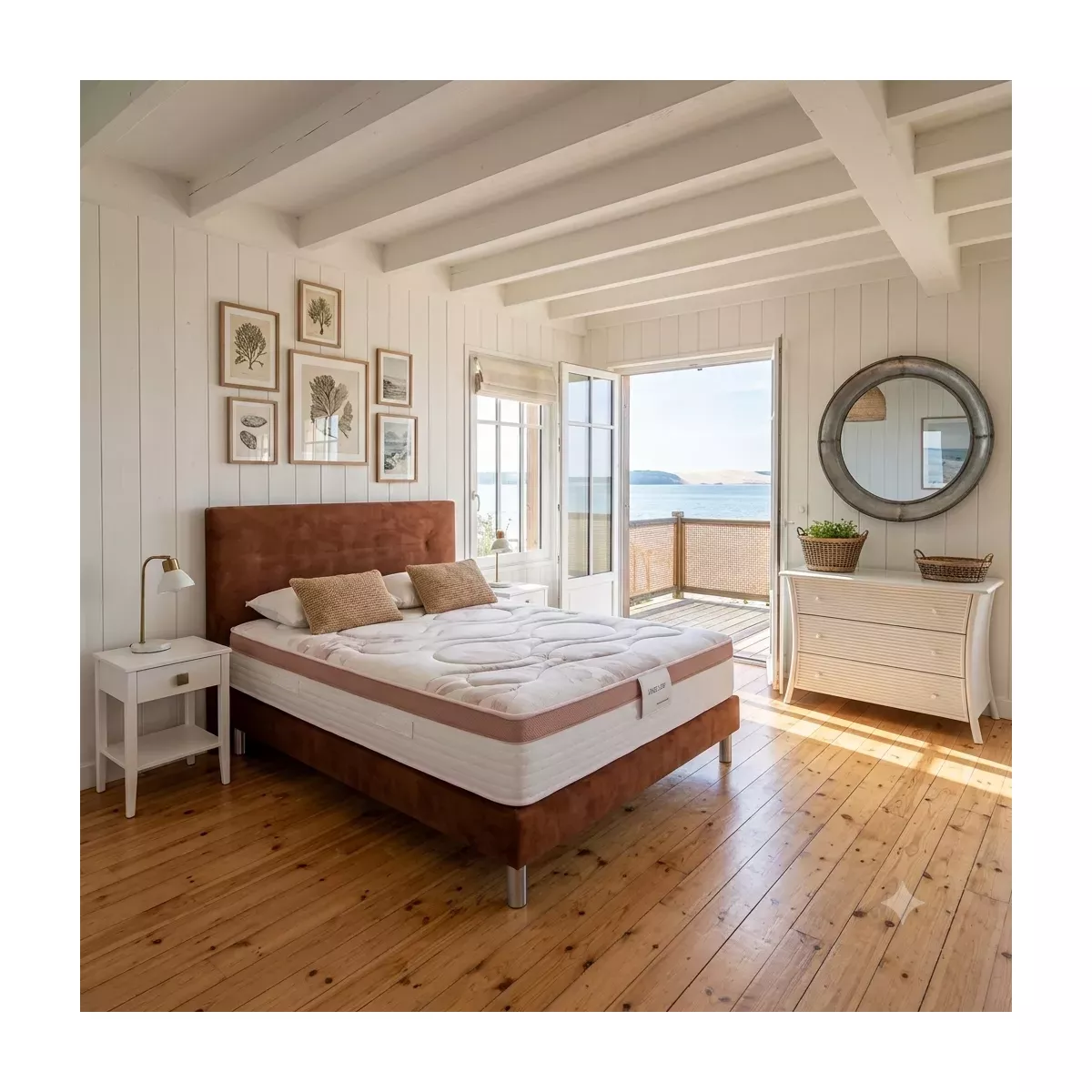 Ensemble Sommier + Matelas Exclusif 160x200 + Tête de lit 160x200 Prix de lancement