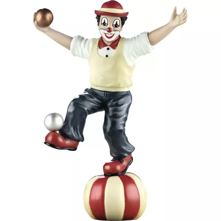 statuette clown coloré