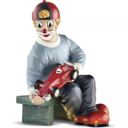 clown avec voiture de course