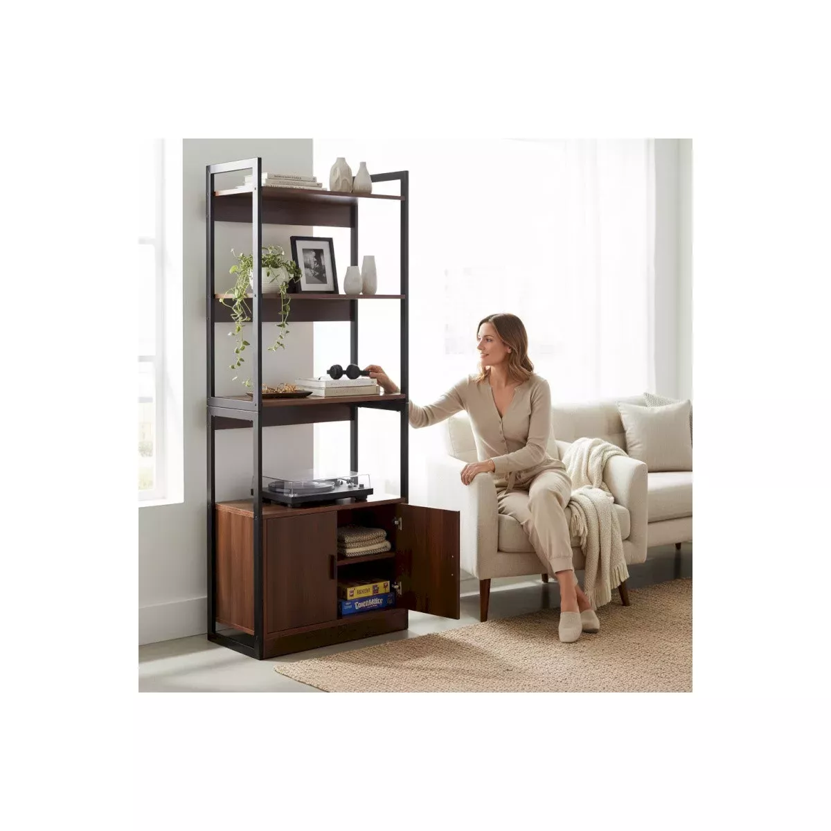 Etagère Fostine 2 portes h160