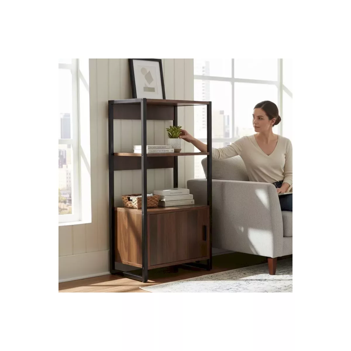 Etagère Fostine 1 portes h90