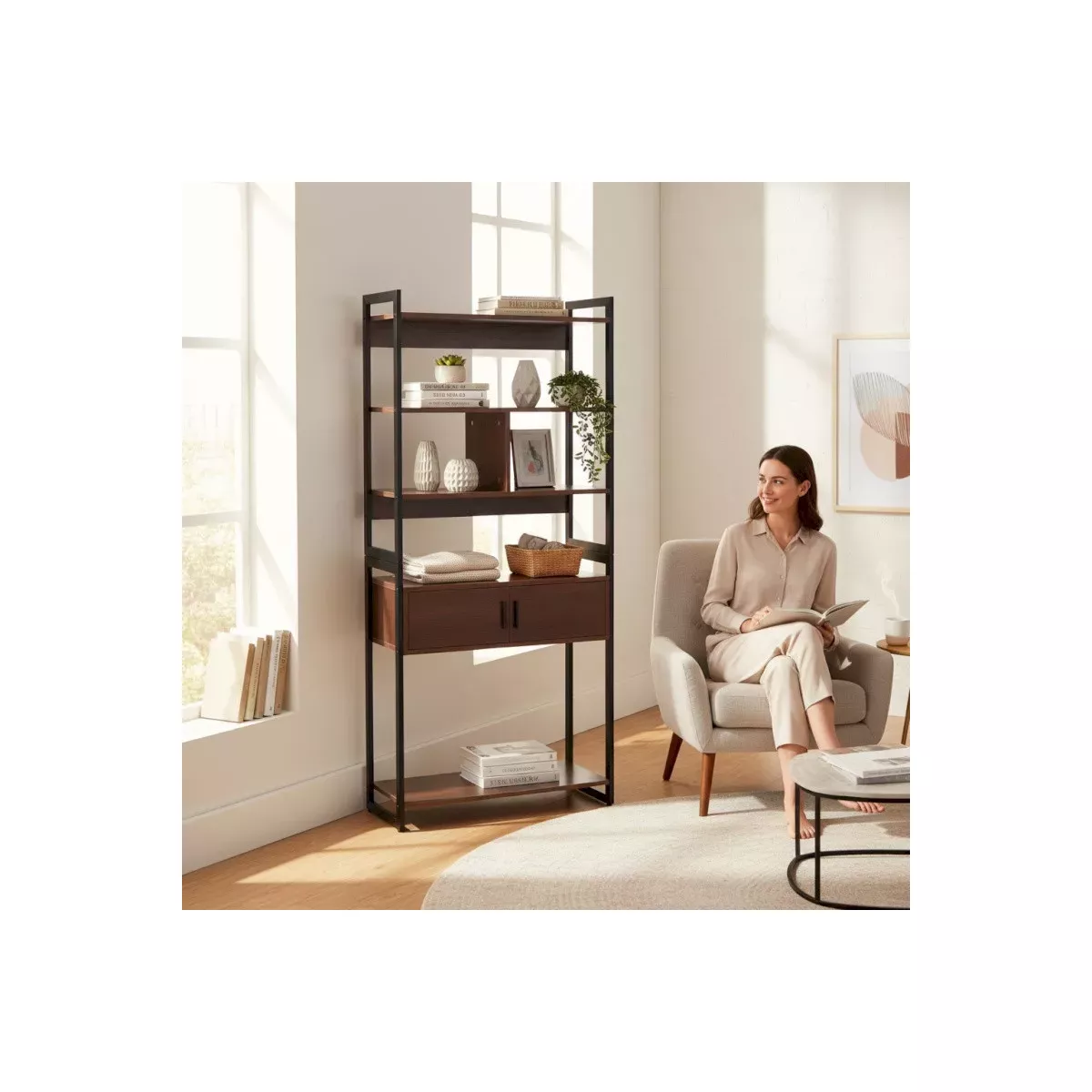 Etagère Fostine 2 portes h160