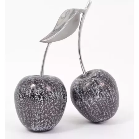 cerises double champagne coloris stone et argent d'une hauteur de 41 cm