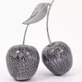 Cerise Double Stone mouchetées Argent