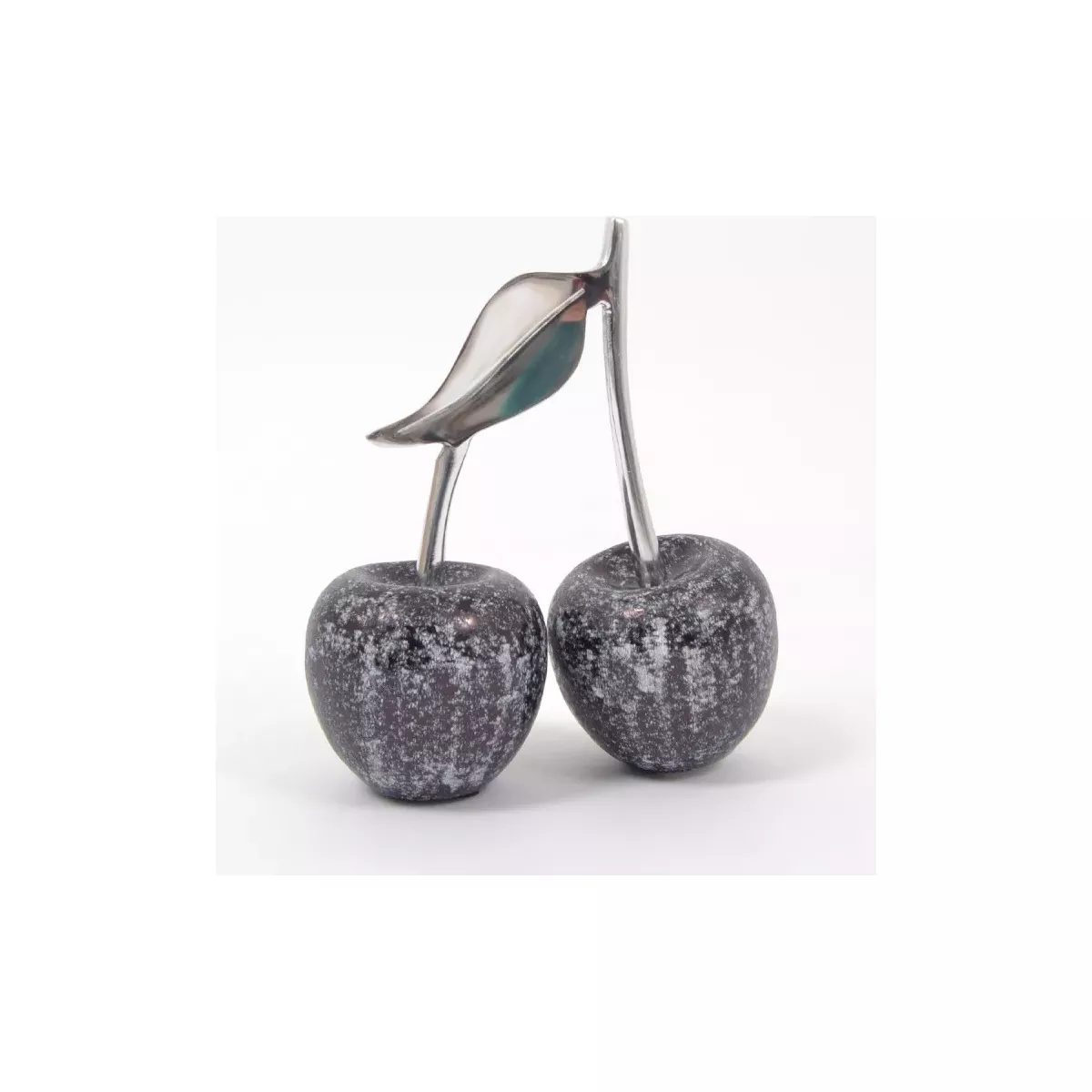 Cerise Double Stone mouchetées Argent PM