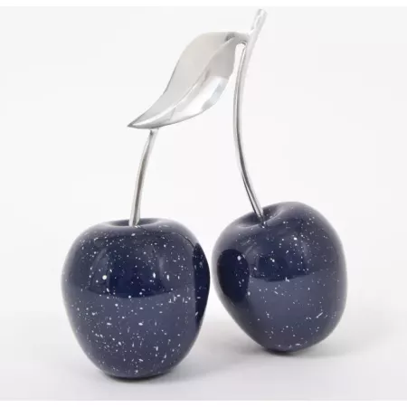 Cerises doubles bleues argent