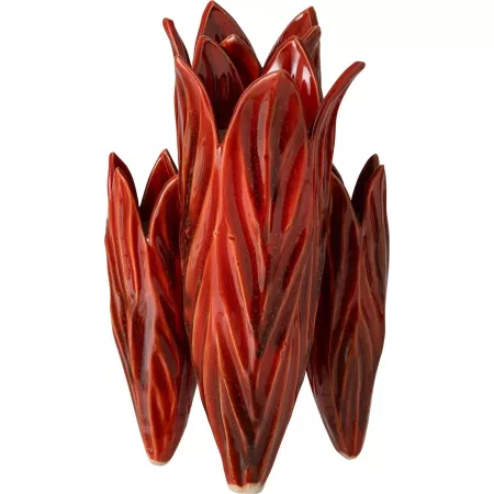 vase poterie rouge brillant h36
