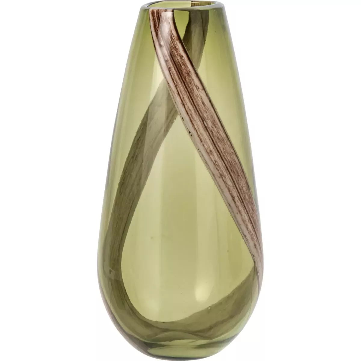 Vase en Verre Vert et Marron h37