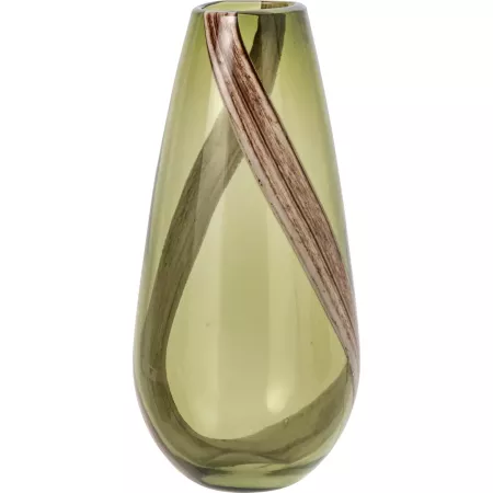 vase en verre vert