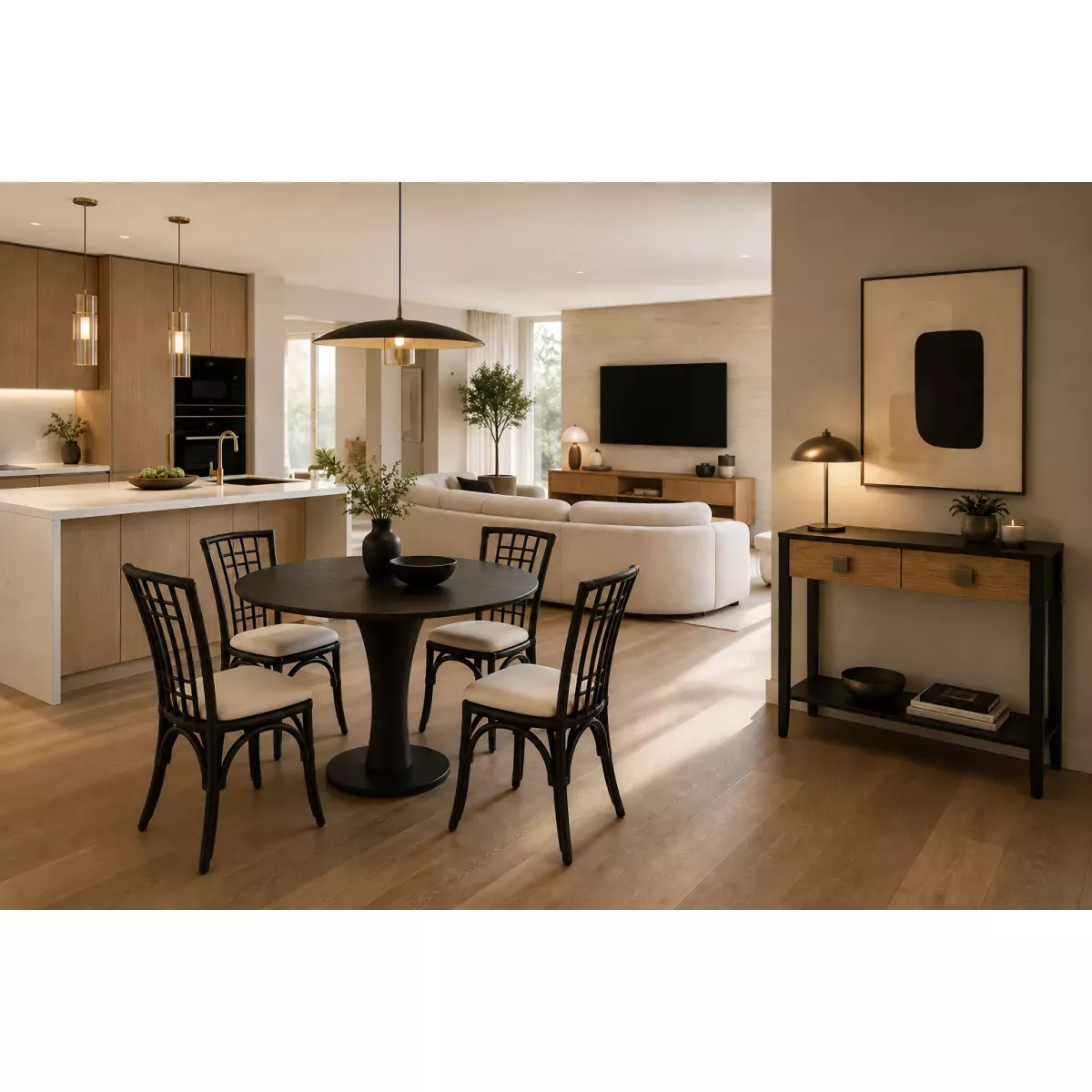 Table Talia Ronde Noir