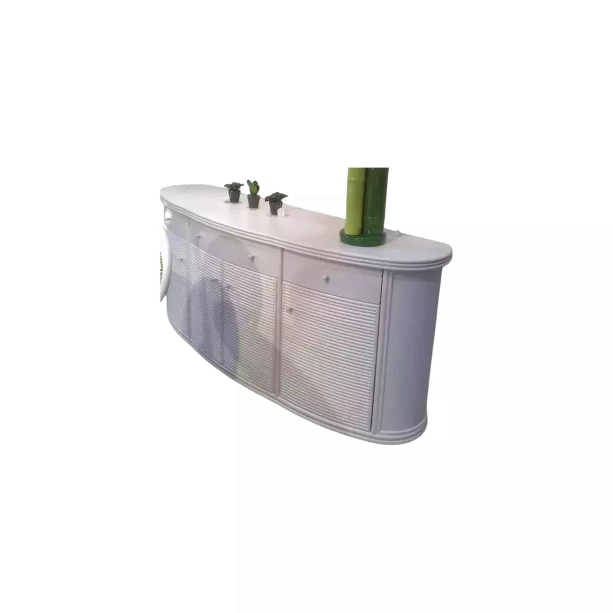 copie de Bahut Kos 214 cm 4 Portes Blanc