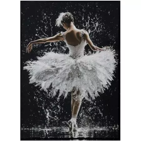 Tableau danseuse en mouvement avec cristaux