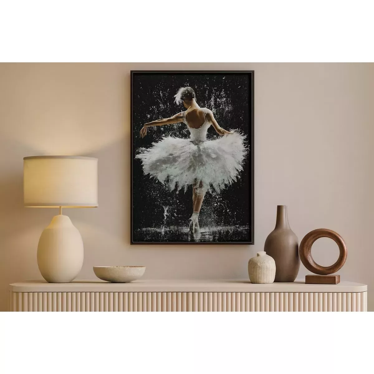Tableau Danseuse en Mouvement avec Cristaux