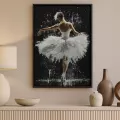 Tableau Danseuse en Mouvement avec Cristaux