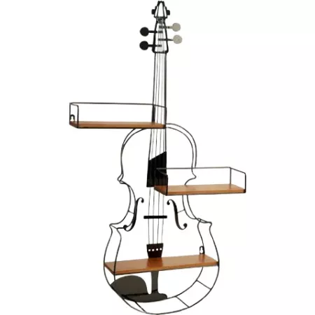 etagère murale métal violon 55x12x95