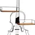 Etagère Murale Violon h95