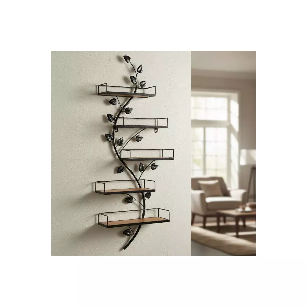 Etagère Murale Métal Feuille h80
