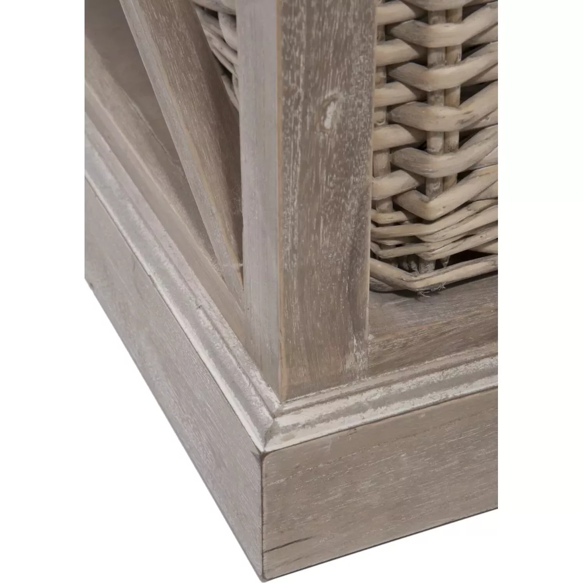 Table basse Colonial avec rangement 120x69