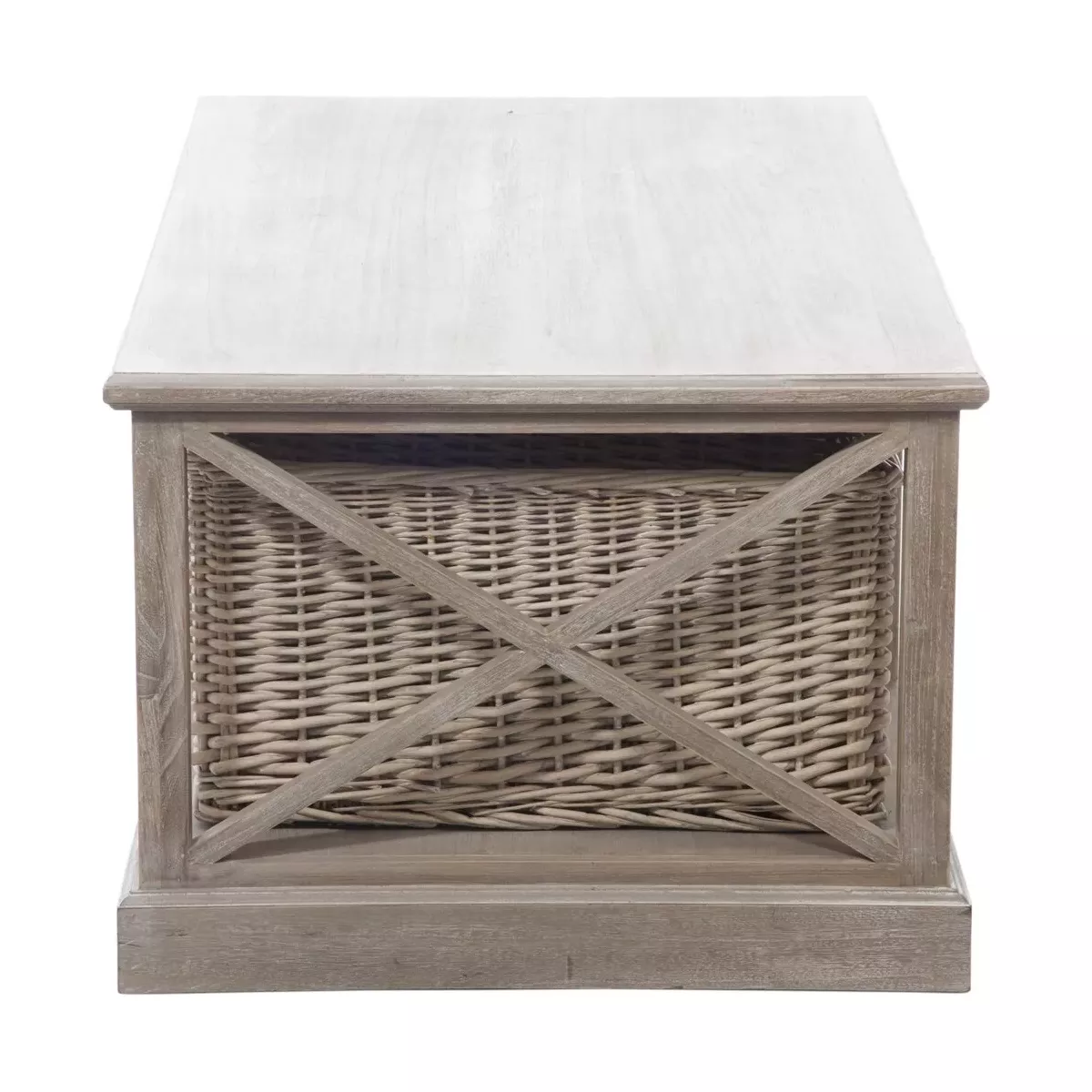 Table basse Colonial avec rangement 120x69