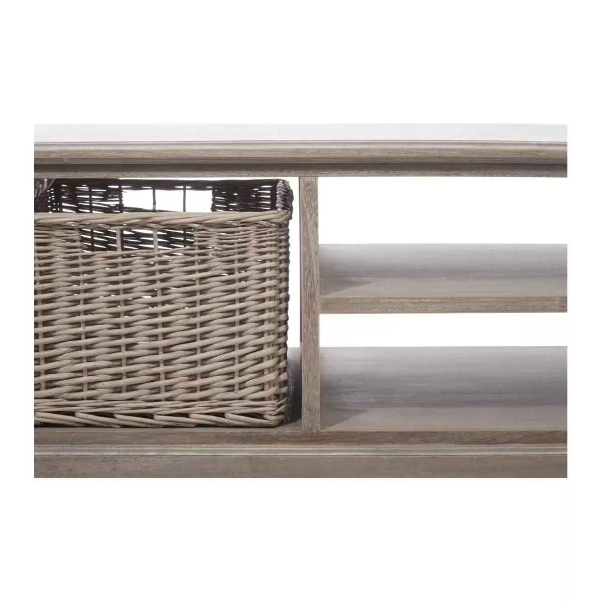 Table basse Colonial avec rangement 120x69